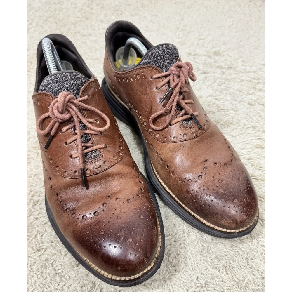 Cole Haan OriginalGrand Wingtip Oxford Mens 11M Brown Leather Dress Shoes C32062